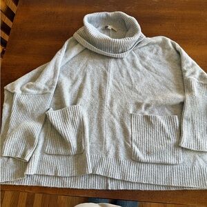 LOFT Grey cowelneck turtleneck oversized sweater size XL